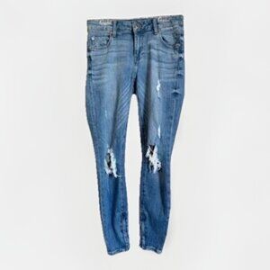 Pistola Women’s 26 Distressed Ripped Knee Skinny Jeans Grunge (27x24)